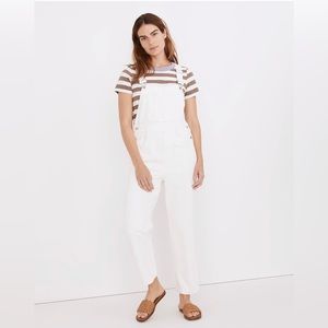 Madewell Straight-Leg Overalls in Tile White